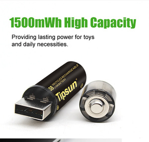 Groß 1500mWh 1,5 v usb aa lihtium-ionen-batterie akkus - Product Image 4