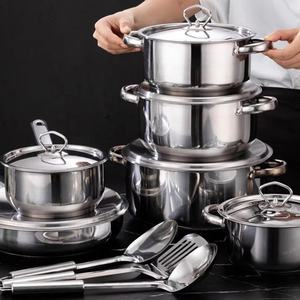 Juego <span class=keywords><strong>de</strong></span> Ollas <span class=keywords><strong>de</strong></span> Acero Inoxidable <span class=keywords><strong>de</strong></span> Fábrica, 15 Piezas, Utensilios <span class=keywords><strong>de</strong></span> Cocina <span class=keywords><strong>de</strong></span> Metal, Incluye Olla para Sopa y Olla para Leche - Product Image 4