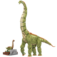 Juego de bloques de construcción de dinosaurios para manualidades, rompecabezas 3D, juguetes educativos de plástico, montaje de modelo, novedad, novedad de 2017