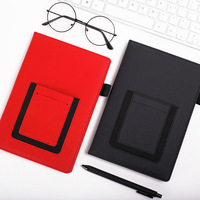 Carnet de notes en cuir personnalisé-Agenda A5 à couverture rigide avec pochette, ensemble de fournitures scolaires pour reliure parfaite