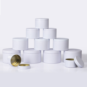 Wholesale 2oz 4oz 6oz 8oz Empty Round <strong>Rose</strong> Gold White Black Seamless Metal Container Custom Candle <strong>Tins</strong> With Lid - Product Image 4