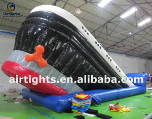 Nhà máy bán cường độ cao tùy chỉnh toboggan inflable chìm Titanic Inflatable Bouncer trượt - Product Image 3