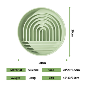 Bol pour chien moderne et écologique en silicone de qualité alimentaire, étanche, compatible lave-vaisselle, à alimentation lente avec ventouses, design Morandi - Product Image 2