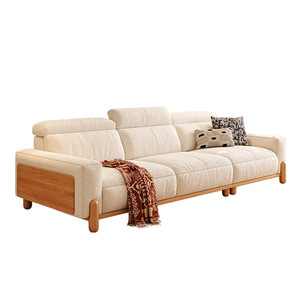 <span class=keywords><strong>Canapé</strong></span> Tongyute Nordic avec cadre en bois massif amovible et lavable, éponge haute densité, appui-tête multifonction réglable, salon - Product Image 5