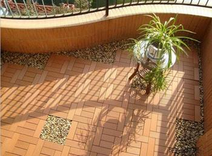 Tự làm Gỗ nhựa composite Board ngoài trời gạch lồng vào nhau decking gạch cho vườn ngoài trời - Product Image 5