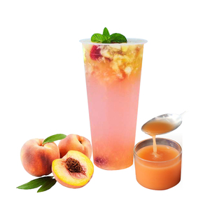 Concentré de jus de pêche premium 1,2 L pour la fabrication de bubble tea halal et de boissons à base de thé, vente en gros de concentré de jus - Product Image 3