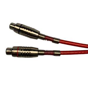 Câble audio rouge haute teneur en cuivre 2R-2R avec 1 connecteur mâle et 2 connecteurs femelles nickelés, adapté aux amplificateurs - Product Image 5