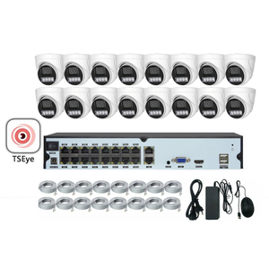 Caméra dôme TSEye intérieure/extérieure 8MP 16CH Caméra POE Détection de mouvement Vision nocturne couleur intégrale Caméra réseau Kit NVR - Product Image 1