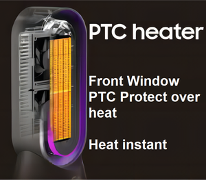 พัดลมฮีตเตอร์เซรามิกทรงหอคอยร้อนควบคุมระยะไกล2in1ความร้อนเย็น PTC 2000W - Product Image 3