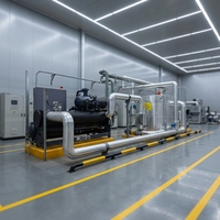Chiller Sekrup Berpendingin Air Anti Ledakan 7-35 ℃   PLC Produktivitas Tinggi Terkendali untuk Proses Industri Kimia