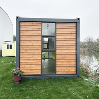 Kit de maisons modulaires préfabriquées en verre à faible coût pour chambre, unité, hôtel, bureau, magasin, café, maisons conteneurs préfabriquées