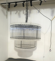 Lustre rond suspendu nordique américain créatif salle à manger lampe suspendue en verre lustre moderne de luxe plafonnier