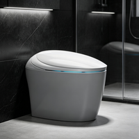 Toilette intelligente moderne en forme d'œuf avec fonction aromathérapie, étanche IPX4, capteur de pied pour le rinçage, couvercle automatique pour la rénovation de la maison