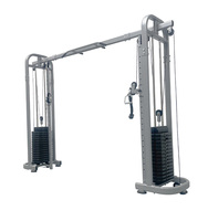 WOT FITNESS Machine à câbles croisés multifonctionnelle pour usage domestique - Charge maximale de 330 LBS - Équipement de fitness unisexe pour abdominaux et bras