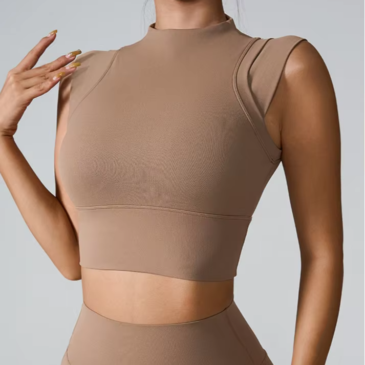 Custom 1 Piece Seamless Waterproof Plus Size Short Sleeve Sports Gym Fitness Yoga Workout Leggings Active Tank Top for Women