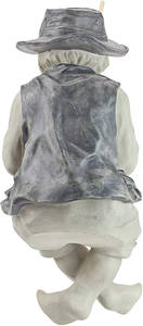 Figurine <span class=keywords><strong>de</strong></span> jardin gome naturelle, en pierre à deux tons, le petit pêcheur <span class=keywords><strong>de</strong></span> chevalière du garçon - Product Image 2