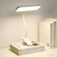 Lampe de bureau LED à pince OEM en gros, rechargeable par USB, col de cygne flexible, protection oculaire, lampe de lecture et d'étude à intensité variable