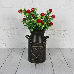 12 "pouces métal ferme étain <span class=keywords><strong>lait</strong></span> peut pour la maison décorative Vintage vieux pays porte-fleur <span class=keywords><strong>pichet</strong></span> grange Vase - Product Image 2