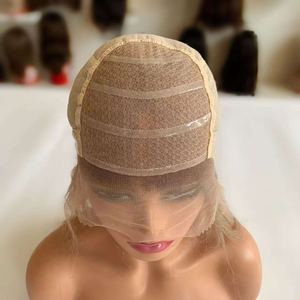 Nouvelle perruque chapeau de conception innovante, pré-coupée, à couches, en cheveux humains Remy traités de qualité supérieure, vierges européens, blond roux clair, 150% - Product Image 6