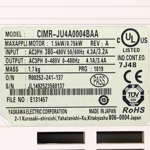 Nuevo Original CIMR-JU4A0004BAA REV. Convertidor de Frecuencia de Accionamiento D 380-480V 4.3/3.2A - Product Image 5