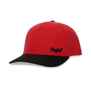Gorra de Golf con Cuerda Blanca OEM, Gorra de Golf Deportiva de Secado Rápido, Gorra de Golf Personalizada para Hombre de 5 Paneles con Parche de Goma Perforada de PVC - Product Image 1