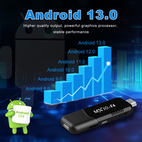 Pabrik Produsen TV Stick Android 13.0 Berkualitas Tinggi MX10 F4 2+164K Wifi 2.4G Android TV STICK