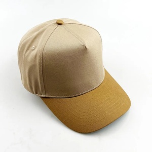 Casquette de baseball 5 panneaux A-Frame en coton 100% style urbain sportif bicolore pour designers personnalisés – Vente en gros - Product Image 4