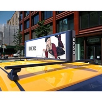 Pantalla LED Programable 3G/4G/WIFI Impermeable para Mensajes Publicitarios en Autos, Pantalla LED para Techo de Taxi