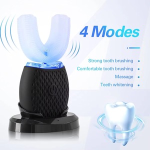 Cepillo de Dientes Eléctrico Sónico en Forma de U, Limpieza Bucal de 360 Grados, Cepillo de Dientes Automático de Silicona, Cepillo Blanqueador de Dientes con Luz Azul Fría - Product Image 2