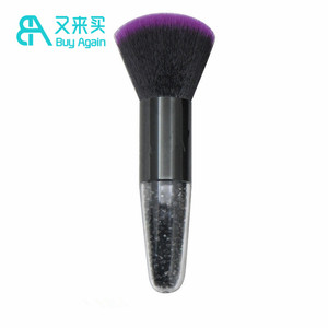 Brocha de maquillaje Kabuki bonita con logotipo personalizado al por mayor, brocha para polvos rubor, brocha Kabuki sintética con mango de diamante - Product Image 3