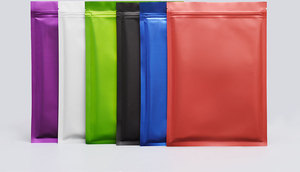 Custom Colored Gravure Printed Matte <b>Zip</b> Lock Three Side Seal Aluminum Foil <b>Bags</b> Logo Resealable Moisture Proof Stand Package - Product Image 3