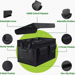 Caja Organizadora Plegable Multifuncional de Plástico Resistente para Auto, con Aislamiento y Tapa - Product Image 4