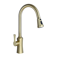 Robinet de salle de bain moderne à poignée unique en céramique avec finition nickel brossé
