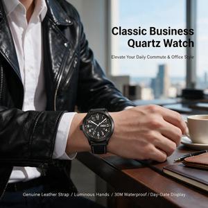 Montre-bracelet à quartz sport pour <span class=keywords><strong>homme</strong></span> de haute qualité, design simple, affichage de la date, étanche, <span class=keywords><strong>prix</strong></span> abordable, montre classique pour <span class=keywords><strong>homme</strong></span> - Product Image 5