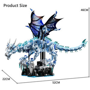 MJI Block 13093 Dragón de Hielo Mecánico, 1646+ Piezas, Rompecabezas Creativo, Bloques de Construcción, Figuras de Acción, Juguete para Niños - Product Image 2