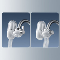 Filtre à eau domestique pour camping-car monté sur robinet en céramique à charbon actif manuel, double sortie, plastique de qualité alimentaire, 1200 GPD