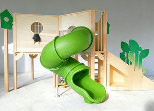Equipo de juegos interior comercial de madera con temática de <span class=keywords><strong>casa</strong></span> <span class=keywords><strong>del</strong></span> árbol, sensorial, con tobogán y casita de juegos para niños, para cafeterías de juegos, centros comerciales y guarderías - Product Image 5