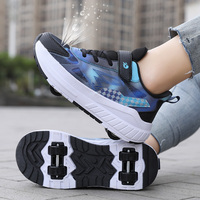 Chaussures à Roulettes pour Hommes et Femmes, Patins à Roues Quad pour Enfants et Étudiants, Semelle Intérieure en PU pour Enfants