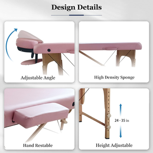 Lit de <span class=keywords><strong>massage</strong></span> moderne portable en PU, lit de salon de beauté, lit de spa pliable, camillas de masajes, lit de soin des cils, lit de <span class=keywords><strong>massage</strong></span> rose, table de <span class=keywords><strong>massage</strong></span> - Product Image 2