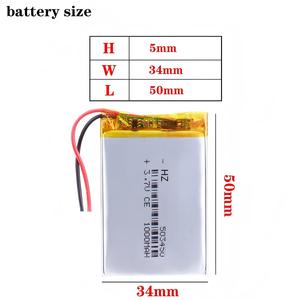 Batterie lithium-ion polymère rechargeable 3,7 V 1000 mAh à bas prix du fabricant HZ, 503450 avec certification KC - Product Image 3