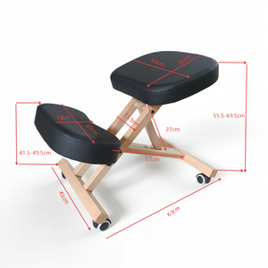 Umweltfreundlicher Buchenholz-Korrekturstuhl mit Abnehmbaren Rollen, für Schönheitssalons und Sport- und Gesundheitsinstitute - Product Image 5