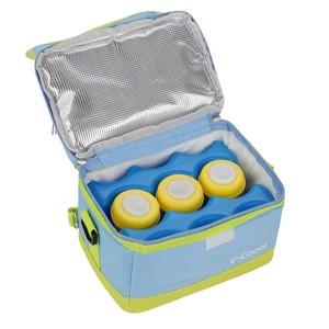 Sac isotherme portable V-Coool 9L pour <span class=keywords><strong>conservation</strong></span> du <span class=keywords><strong>lait</strong></span> <span class=keywords><strong>maternel</strong></span>, double compartiment, en tissu 600D, avec poche à glace épaissie et anti-fuite - Product Image 4