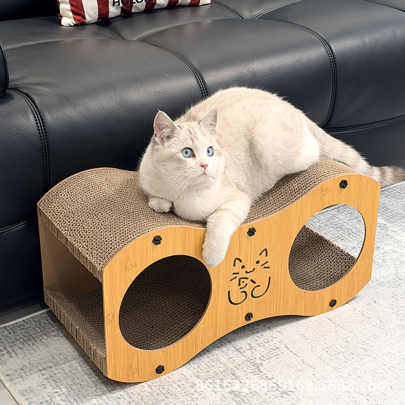 Arbre à chat en bois en forme de huit [Version assemblée]
