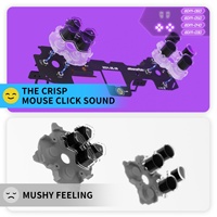 EXtremeRate Kit de boutons tactiles personnalisés D-pad, boutons d'action et boutons de clic souris pour manette PS5 BDM-030/040/050