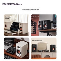 EDIFIER MR3BT pour système 5.4 2.0 canaux, enceinte de bureau active de qualité moniteur avec alimentation secteur, boîtier en bois, télécommande