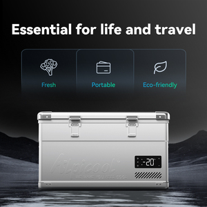 Alpicool MF35 alluminio portatile <span class=keywords><strong>campeggio</strong></span> Freezer AC DC doppio uso compressore frigo esterno doppia zona auto frigorifero - Product Image 5