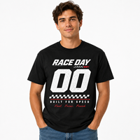 T-shirt unisexe vintage pour les fans de course, avec impression du numéro de course et drapeau à carreaux