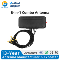 Antenne extérieure omnidirectionnelle étanche Feisheng sur mesure à montage par vis, combo 8-en-1 GPS WIFI LoRa 4G LTE 5G, gain 8-30DBI