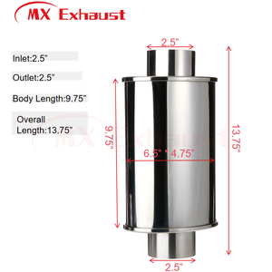 ท่อไอเสียรถแข่ง <span class=keywords><strong>MX</strong></span> ขนาด 2.25 นิ้ว ผลิตจากสแตนเลส 304 ขัดเงาแบบกระจก ประสิทธิภาพสูง สำหรับรถทั่วไป - Product Image 3