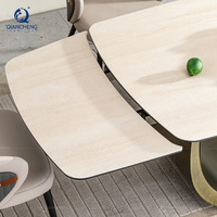 Mesa de Comedor Extensible de Lujo, Elegante y Moderna, Transformable, para el Hogar, Apartamento, Muebles Multifuncionales